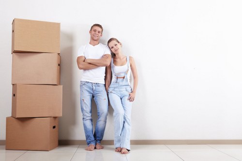 Removal team helping with a home move in West Ham