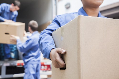Student removals in Westham with boxes and moving van support