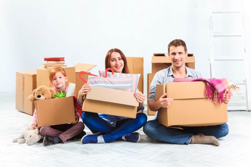 Commercial moving team planning a business relocation in Westham