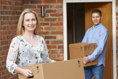 Moving team preparing items safely during a man and van job