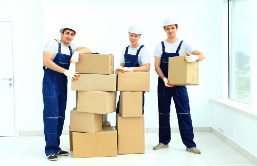 Westham removal team packing household items carefully for relocation