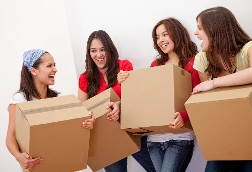 Professional loading of furniture into a moving truck in Westham