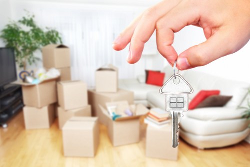 Collection of reusable goods and recyclable materials from a property clearance