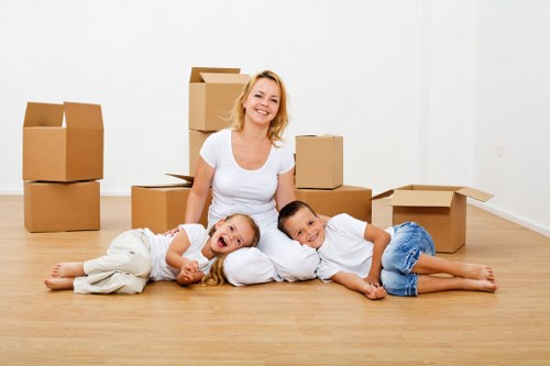 Professional man and van Westham support for office relocation