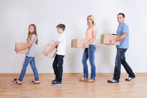 Assorted cardboard boxes and packing materials in Westham