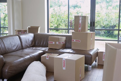 Furniture and household items packed securely in a removal van